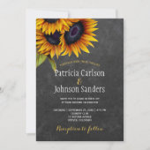 素朴エレガント結婚雑巾 招待状 (正面)