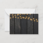 素朴エレガント結婚RSVPエンクロージャ ノートカード (裏面)