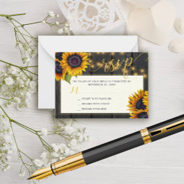 素朴エレガント結婚RSVPエンクロージャ ノートカード