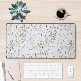 素朴エレガント茶の花離れ類 デスクマット