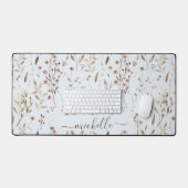 素朴エレガント茶の花離れ類 デスクマット (キーボード&マウス)