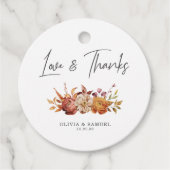 素朴エレガント葉フローラは感謝してい愛の フェイバータグ (正面)