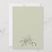 素朴エレガント葉ユ結婚リー 招待状 (裏面)