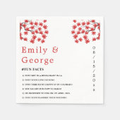 素朴エレガント葉秋ズBoho秋結婚s スタンダードカクテルナプキン (正面)