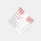 素朴エレガント葉秋ズBoho秋結婚s スタンダードカクテルナプキン (角)