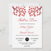 素朴エレガント葉秋ズBoho秋結婚s 招待状 (正面)