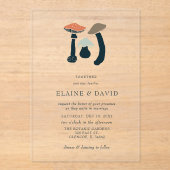 素朴エレガント野結婚茸 アクリル招待状 (正面)