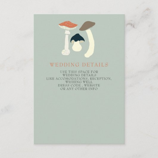 素朴エレガント野結婚茸 エンクロージャーカード (正面)