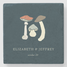 素朴エレガント野結婚茸 ストーンコースター