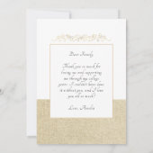 素朴エレガント金ゴールドオーナメント2写真卒業 サンキューカード (裏面)