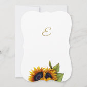 素朴エレガント金ゴールドブライダルシャワー 招待状 (裏面)