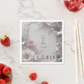 素朴エレガント3Dフローラ結婚ズ紙ナプキン スタンダードカクテルナプキン (インサイチュ)