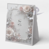 素朴エレガント3Dフローラ結婚 フェイバーボックス (裏面サイド)