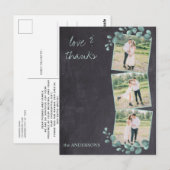 素朴エレガントChalkboard写真結婚の感謝 ポストカード (正面/裏面)