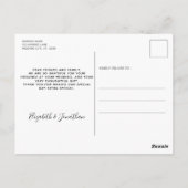 素朴エレガントChalkboard写真結婚の感謝 ポストカード (裏面)