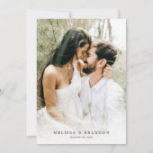 素朴エレガントEucalyptus Greenery写真結婚の 招待状 (裏面)