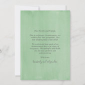 素朴エレガントGreenery Calendar日付の変更 案内状 (裏面)