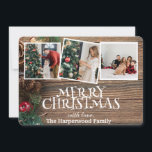 素朴エレガントJoy Christmas Family Photo Collage シーズンカード<br><div class="desc">素朴エレガントJoy Christmas Family Photo Collage</div>