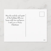 素朴エレガントJoy Christmas Family Photo Collage シーズンポストカード (裏面)