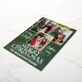 素朴エレガントJoy Christmas Family Photo Collage 箔シーズンカード (回転した状態)