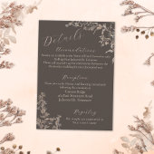 素朴エレガントMocha Script Wildflowers結婚's エンクロージャーカード
