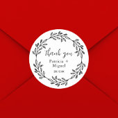 素朴エレガントWildflowerフォーク結婚の感謝 ラウンドシール