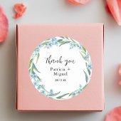 素朴エレガントWildflower 結婚's Thank You ラウンドシール