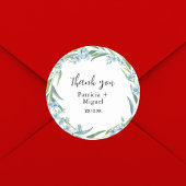 素朴エレガントWildflower 結婚's Thank You ラウンドシール