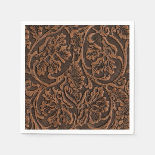 素朴エンボス革 スタンダードカクテルナプキン (正面)