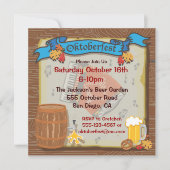 素朴オクトーバーフェストパーティの招待状 招待状 (正面)