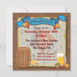 素朴オクトーバーフェストパーティの招待状 招待状