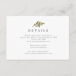 素朴オリーブ結婚ブランチのエンクロージャカード エンクロージャーカード