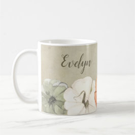 素朴オレンジカボチャパーソナライズされた コーヒーマグカップ