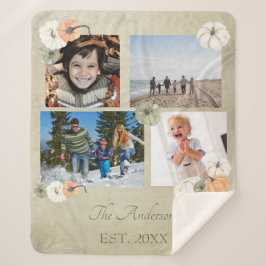 素朴オレンジカボチャパーソナライズされた シェルパブランケット