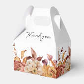 素朴オレンジブラウン秋のフローラの結婚葉 フェイバーボックス (裏面サイド)