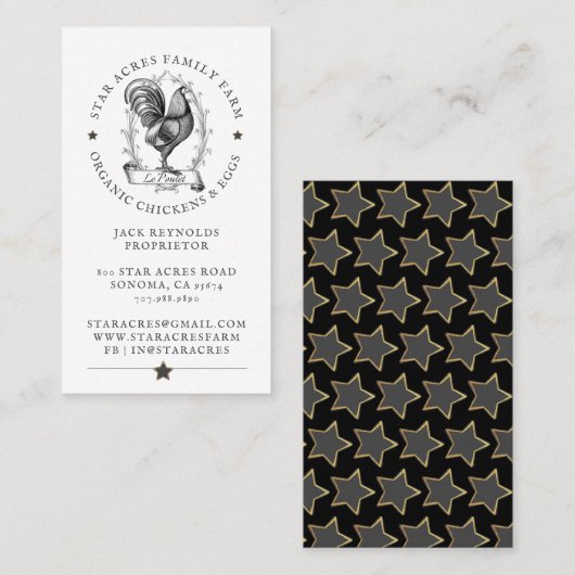 素朴オーガニック鶏卵オーガニック事業 名刺 (正面/裏面)