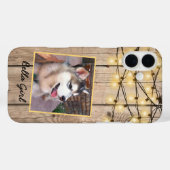 素朴カスタムスクウェア写真アラスカンマラムテパピー Case-Mate iPhoneケース (裏面 (横))