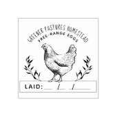 素朴カスタムチキンファーム |日付 ラバースタンプ (インプリント)