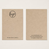 素朴カスタムロゴ手作りイヤリングホルダーカード (正面&裏面)