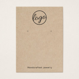 素朴カスタムロゴ手作りイヤリングホルダーカード