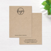 素朴カスタムロゴ手作りイヤリングホルダーカード (デスク)