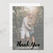素朴カスタム写真結婚のサンキューカード セーブザデート (正面/裏面)