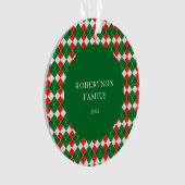 素朴カスタム名緑の格子戸オーナメント オーナメント (正面)