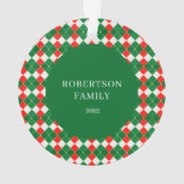 素朴カスタム名緑の格子戸オーナメント オーナメント (裏面)