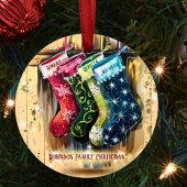 素朴カスタム家族の名前 メタルオーナメント