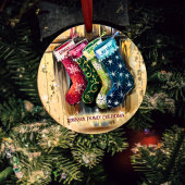 素朴カスタム家族の名前 メタルオーナメント