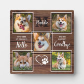 素朴カスタム犬メモリアル5ペットフォトコラージュ フォトプラーク (正面)