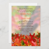 素朴カスタム秋の結婚式招待状 招待状 (正面/裏面)