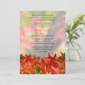 素朴カスタム秋の結婚式招待状 招待状 (スタンド正面)