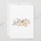 素朴カボチャ秋結婚の セーブザデート (裏面)